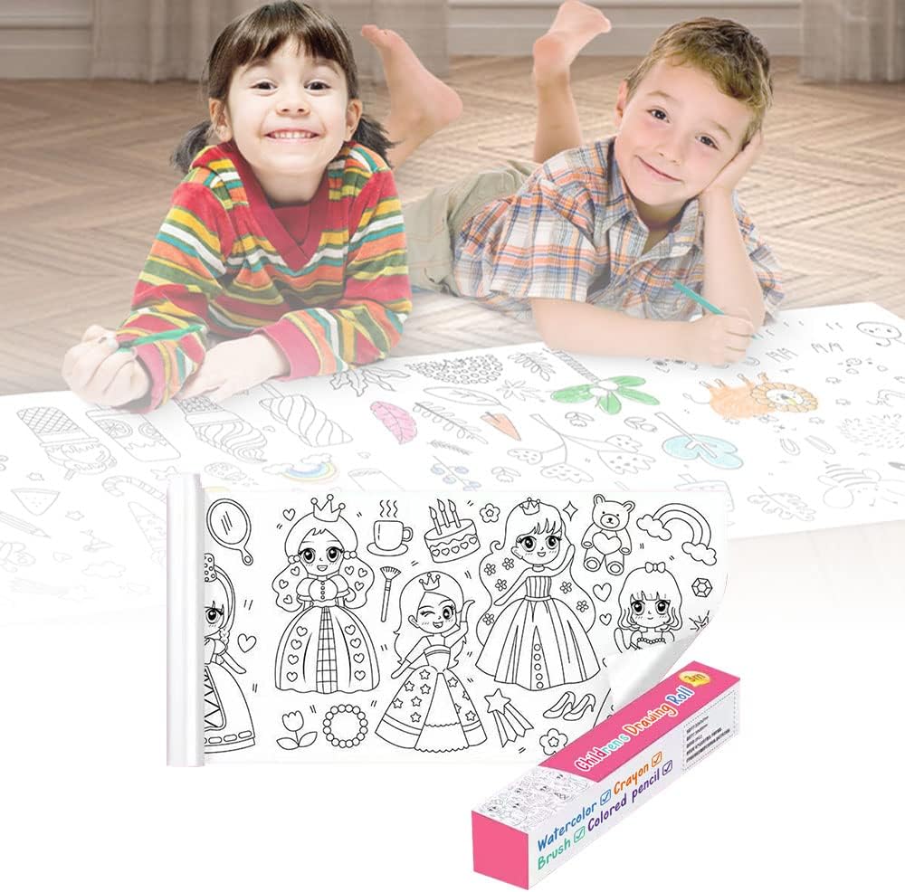 ROLLO PAPEL PARA NIÑOS COLOREAR 30 X 300 CM 🤩😱 - ENVÍO GRATIS